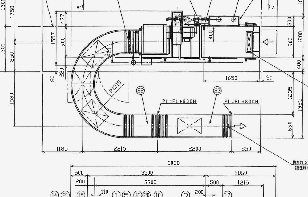 図：加工機械の図面