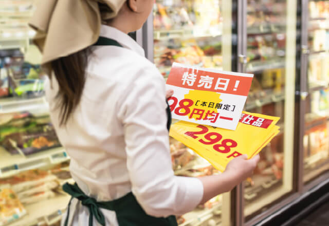 写真：食品売り場のPOP